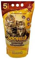 Зооник Наполнитель древесный комкующийся для длинношерстных кошек